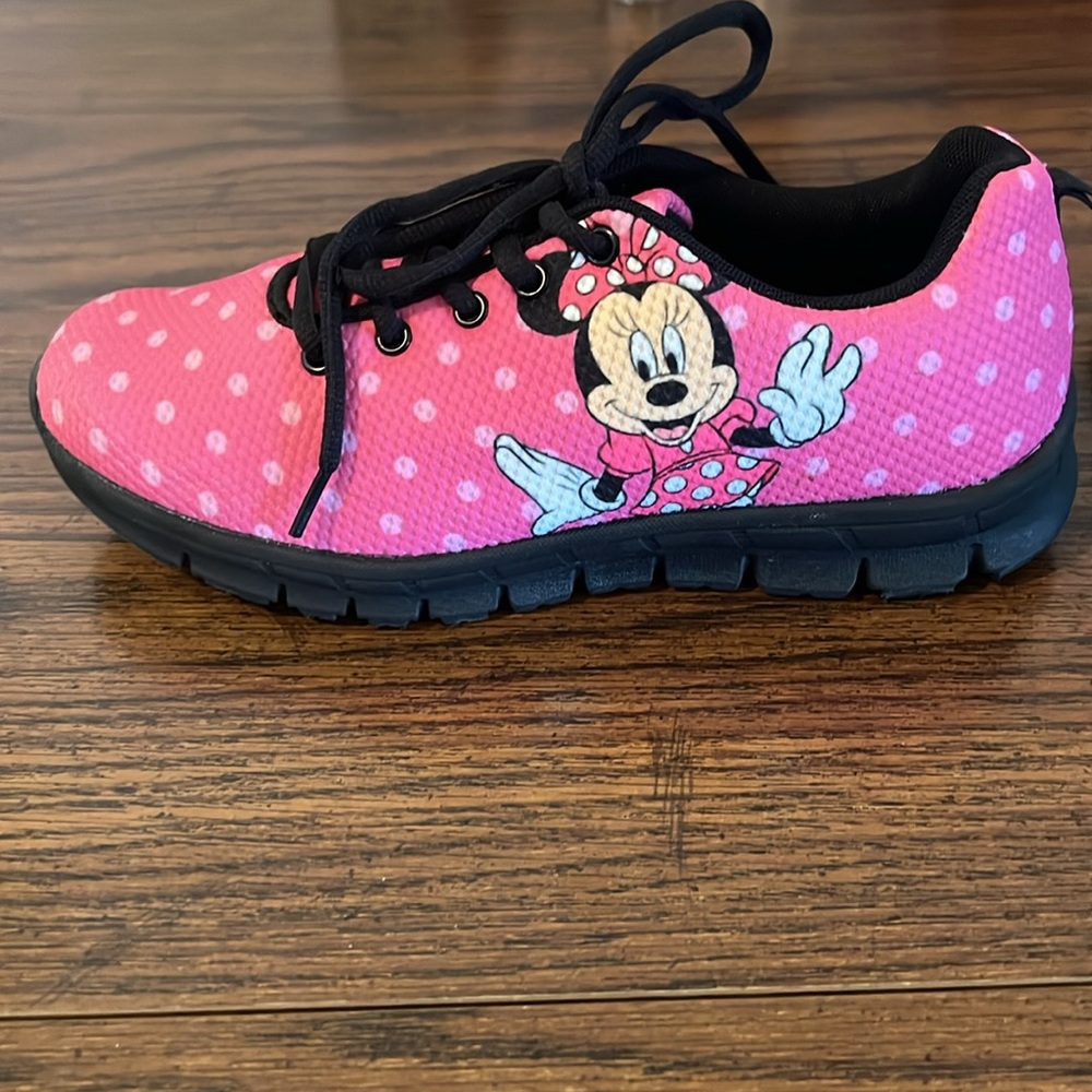 New combo Mickey Minnie Mouse tennis shoes, sneakers, blue pink, women 9, men 7 - Picture 8 of 16